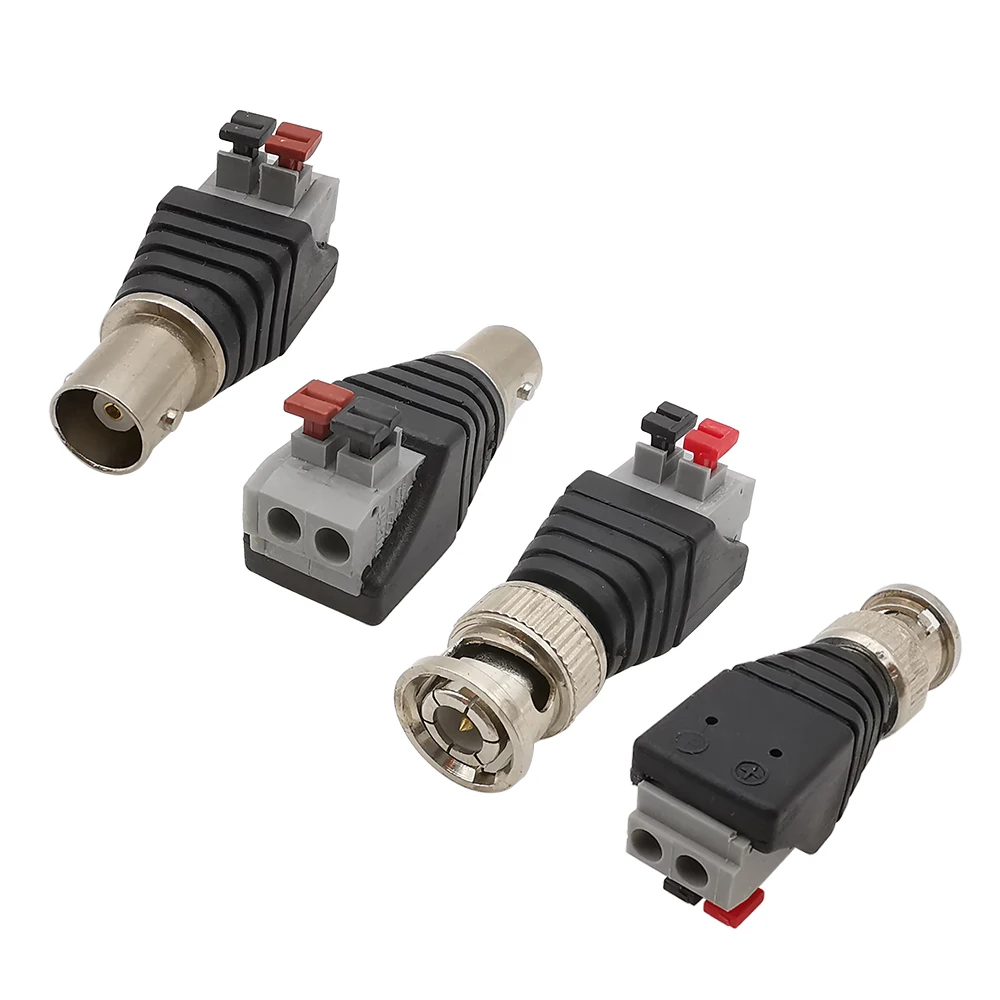 1/2/5Pcs Q9 Plugs 75-5 Press BNC Connector Analog Surveillance Camera Welding-free Bnc Video Cable Copper Core Interface