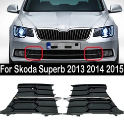 For Skoda Superb 2013 2014 2015 Front Bumper Lower Grille Trims Lamp Panel With Bright Bar