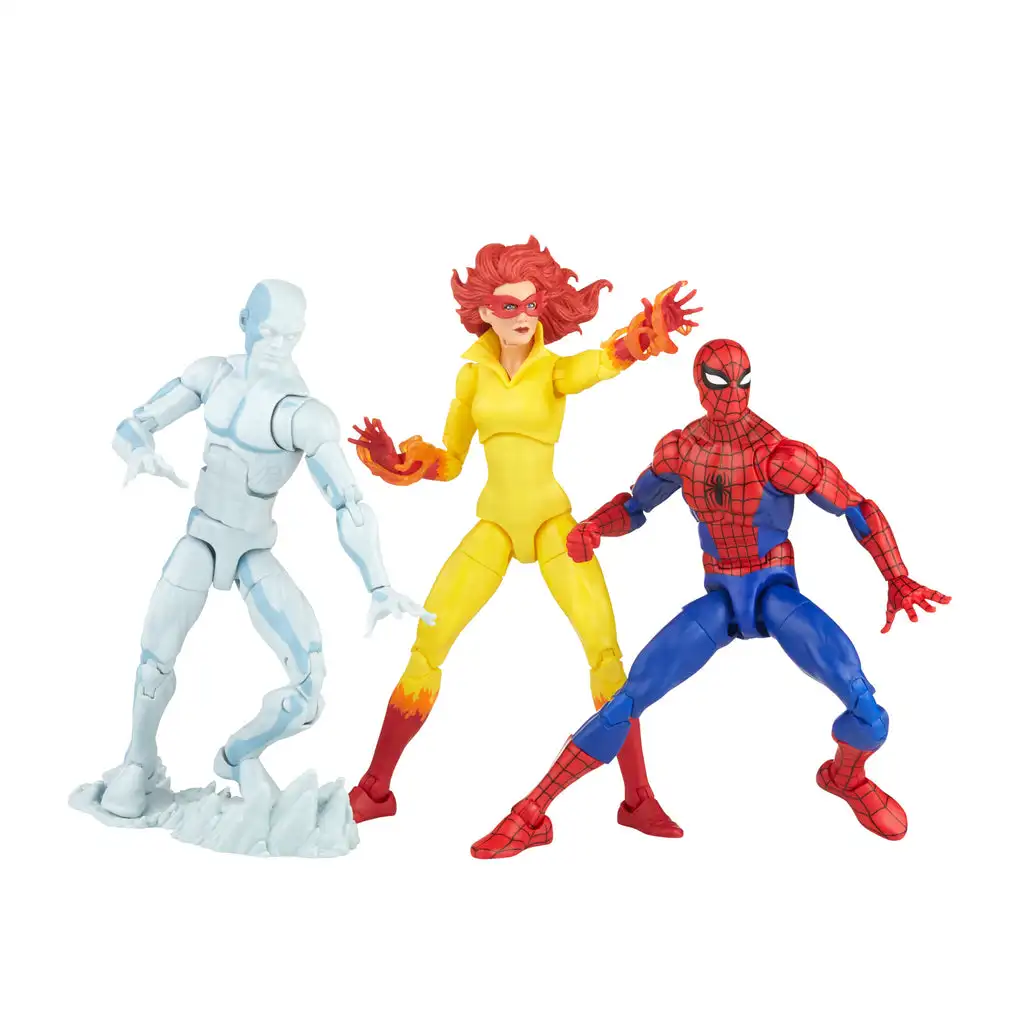 Marvel Legends Spider-Man and His Amazing Friends Spider Man Iceman Firestar 6