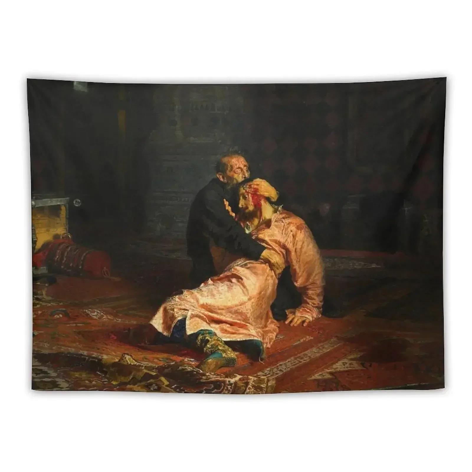 

Vivid Retro - Ivan the Terrible and His Son Ivan Tapestry Room Decor Cute Room Decorations Aesthetics Wallpaper Bedroom Tapestry