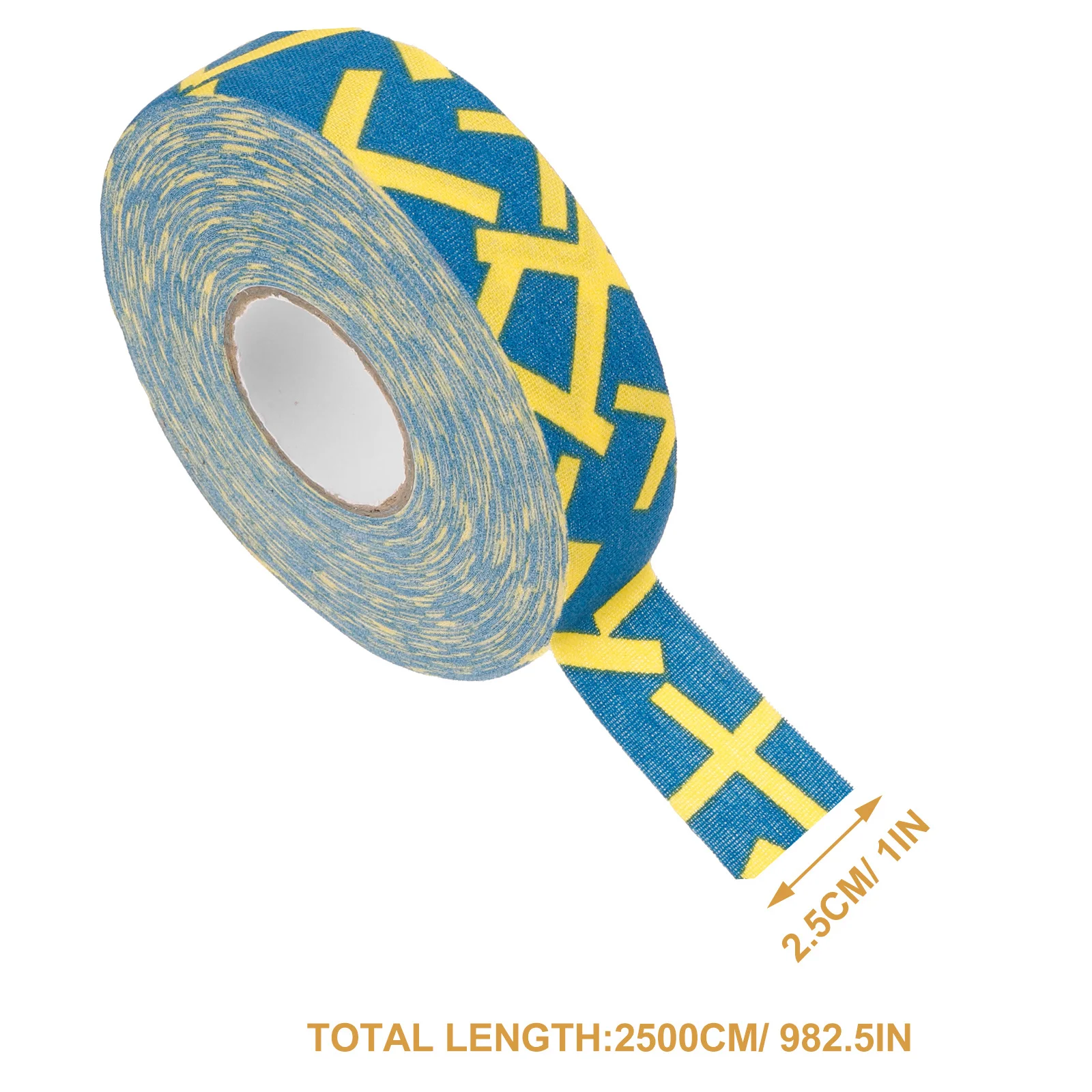 شريط الهوكي 1 لفة قماش قطني لاصق غير لعصا الهوكي شريط حماية من الصدمات يدوم طويلاً مضاد لـ