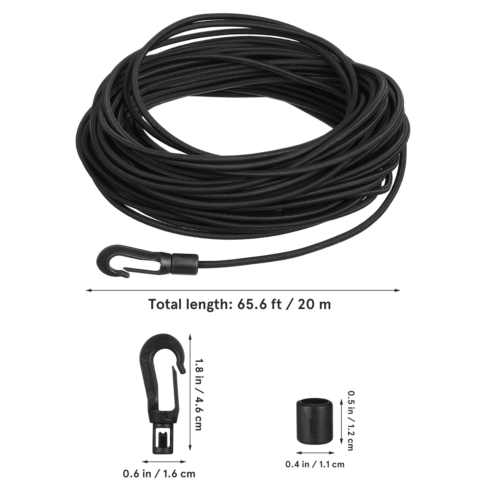 طقم سلك بنجي بحري مع مشابك برباط وحبل قابل للتمدد لملحقات قوارب الكاياك الآمنة والتخييم والمشي لمسافات طويلة والمغامرة الخارجية #5