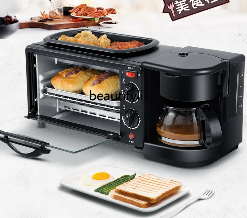 

3-In-1 Multifunctional Household Sandwich Breakfast Maker Toaster Oven