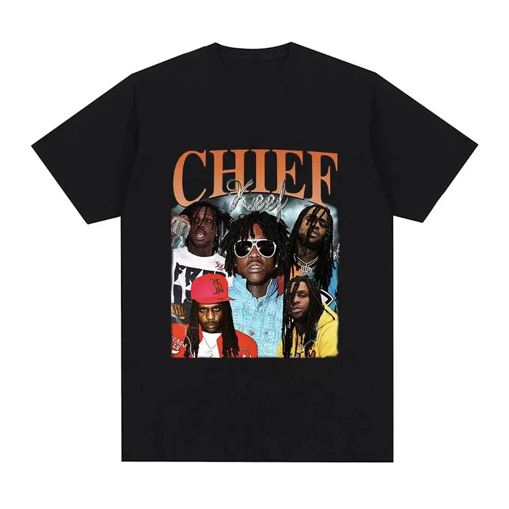 I Love Chief Keef T-Shirt Mode Lässig Kurzarm Vintage Gothic Oversized Print T-Shirts Hip Hop Lose Streetwear Unisex – Detail 22