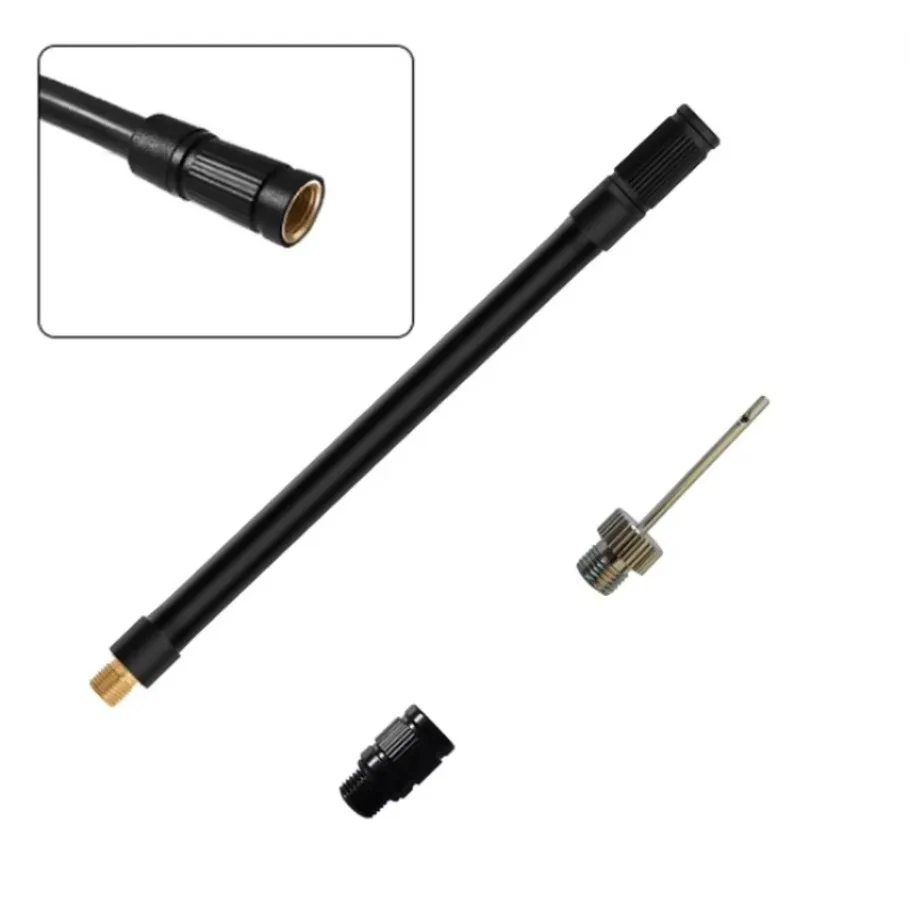 1 Set Valve Adapter Air Pump Extended Nozzle Hose Bike Tire Inflator Nozzle Ball Pump Needle Tube Extension Mouth Hose Kit