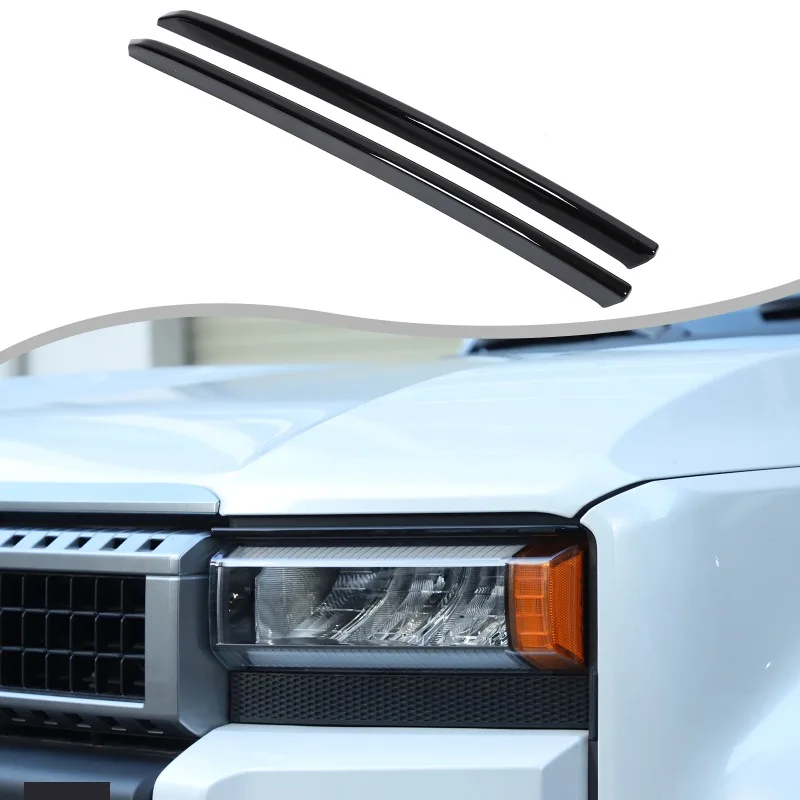 

Auto Headlight Lamp Eyebrow Cover Trim For 2024+ Toyota Prado LC250 Headlight Protective Trim ABS Car Accessories