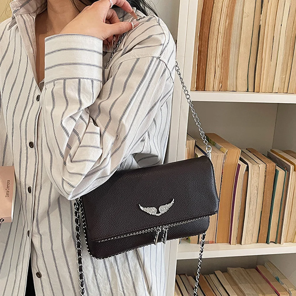 Light luxury small square bag for women, 2026 new fashionable and simple chain bag, high-end single shoulder bag, vintage messen