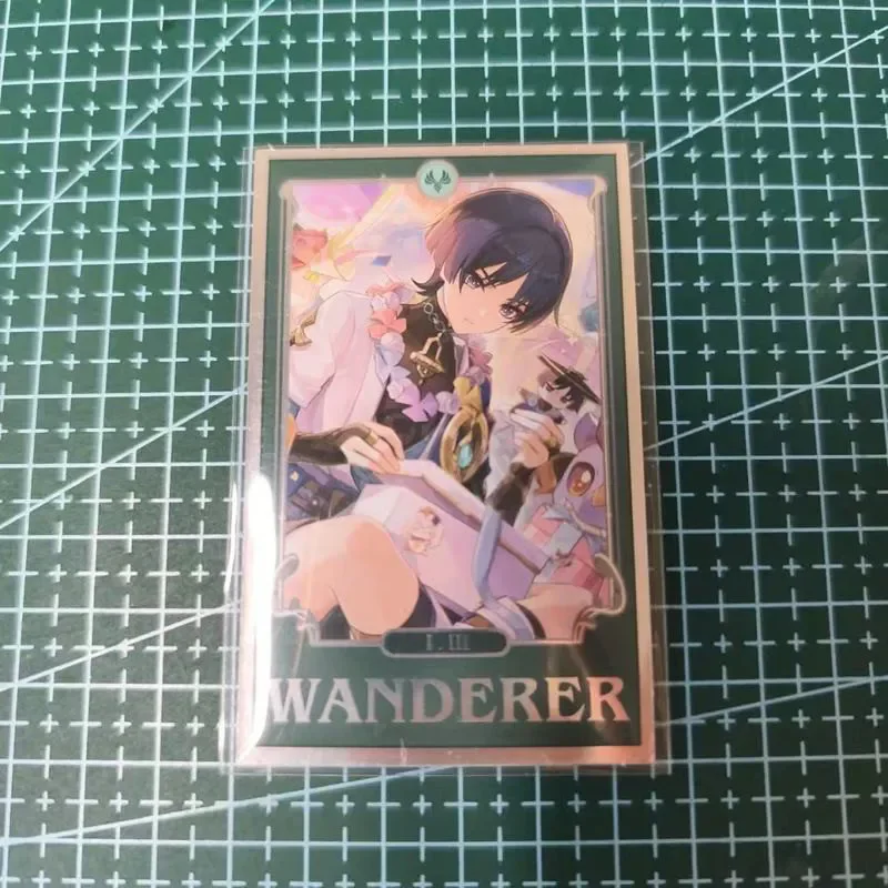 Genshin Impact Wanderer Cosplay Anime Hoyoland The Day of Destiny Serie kleine Karten Sammelkarten Ornament Zubehör Geschenk