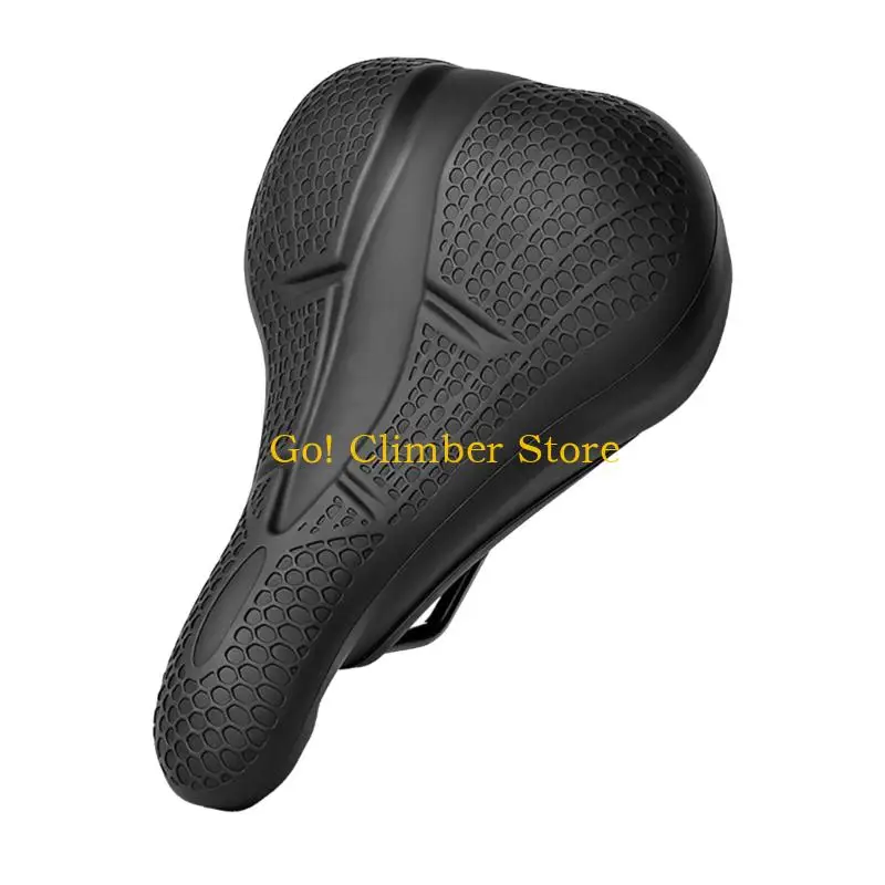 Q84C Routine Travel Bike Pad with Textured Contact Area, Black Cover, Soft Fill Interior and Center Channel for Daily Cycling