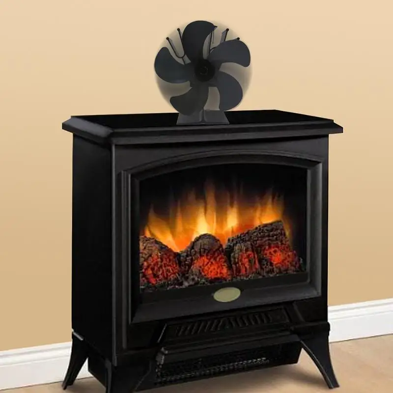 Heat Powered Stove Fireplace Fan 5 Blade Wood Stove Fans Silent Motor Heat Fan For Wood/Log Stoves/Fireplaces/Heater