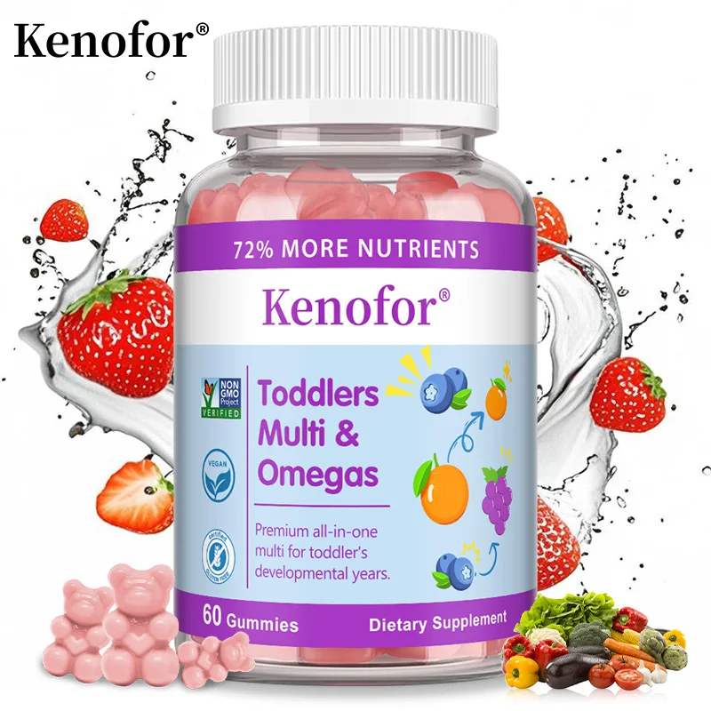 

Toddler Multivitamin Gummies - Improved Formula, Support Brain Health, Enhance Immunity, Improve Memory and Concentration