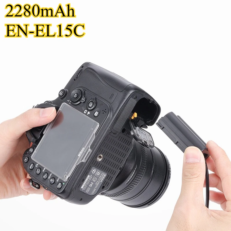 

2280mAh EN-EL15C Battery Suitable for Nikon Z5 Z52 Z6 Z63 ZF D7100 D7000 Z7 Z8 D7200 Digital Camera Battery with Large Capacity