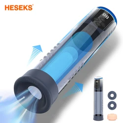 HESEKS Automatic Electric Penis Pump Sex Toy for Men Masturbator Adult Male Penis Enlargement Vacuum Pump Penile Enhancer 18+