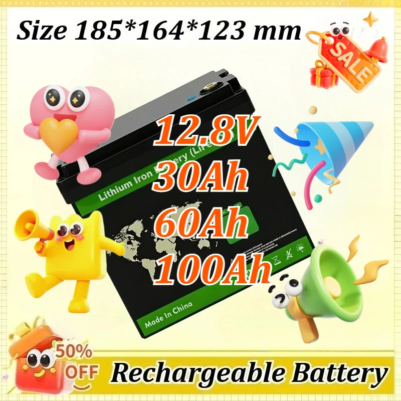 

12.8V 30Ah/60Ah/100Ah Lithium Iron Phosphate LiFePO4 Battery Dedicated for Industrial and Commercial Energy Lead To Lithium