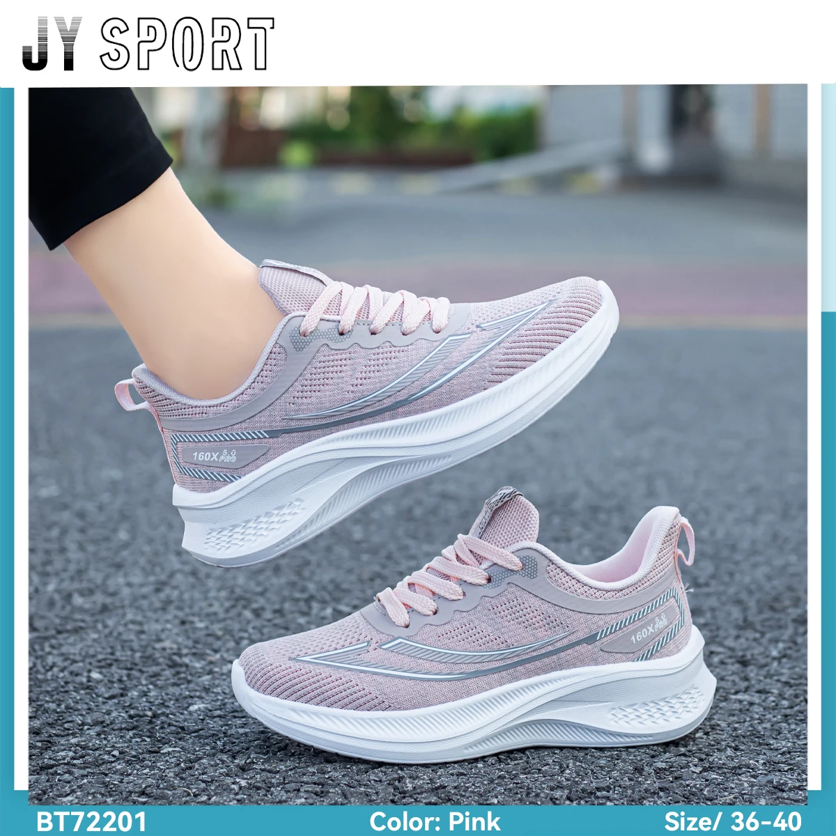 Flyweave Mesh Women Sneakers Lightweight Breathable Casual Woman Sport Shoes Rebound Original Lace-Up Outdoor Walking Shoes