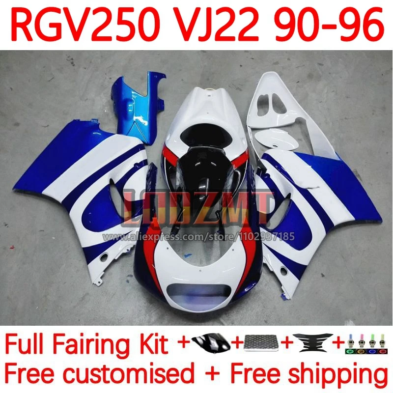 RGV250 For SUZUKI Factory blue RGV 250 SAPC VJ22 1990 1991 1992 1993 1994 1995 1996 RGV-250 90 91 92 93 94 95 96 Fairing 87No.9