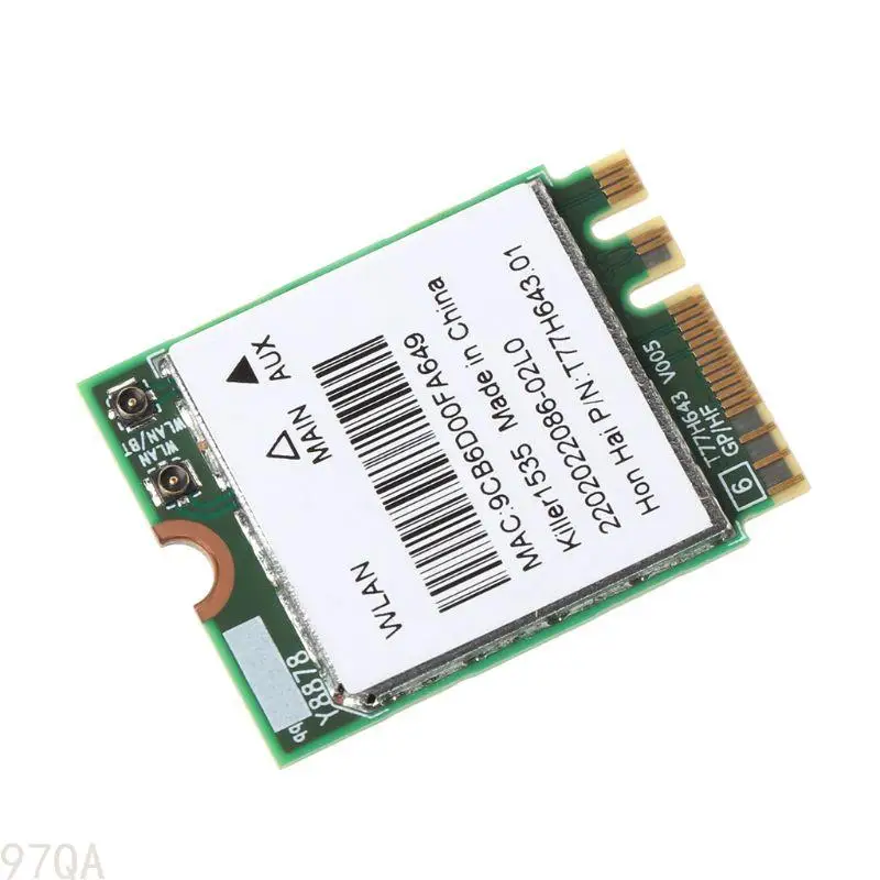 킬러 용 97QA 무선 어댑터 카드 1525 N1525 NGFF WiFi AC 867MBPS 4.1