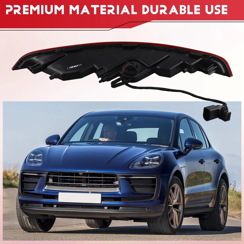 Car Rear Bumper Reflector Reverse Bumper Light For Porsche Macan 95B.2 2019-2021