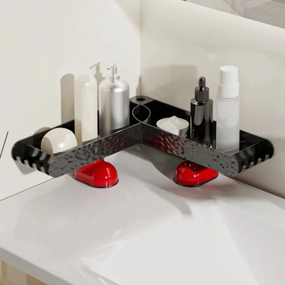 Fashion U-shaped Bathroom Storage Rack Dual-grid Rustproof Faucet Sink Shelf No-Drill Space Saving Sink Drying Rack Washstand