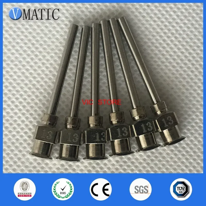 Free Shipping 12Pcs 1 Inch Tip Length 13G Metal Stainless Steel Syringe Tips