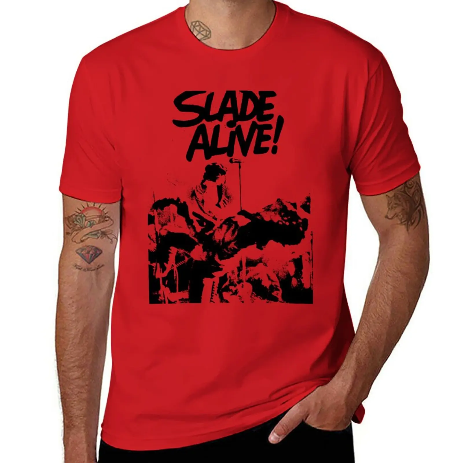 

New Slade Alive! T-Shirt vintage t shirt plus size tops Aesthetic clothing mens graphic t-shirts hip hop