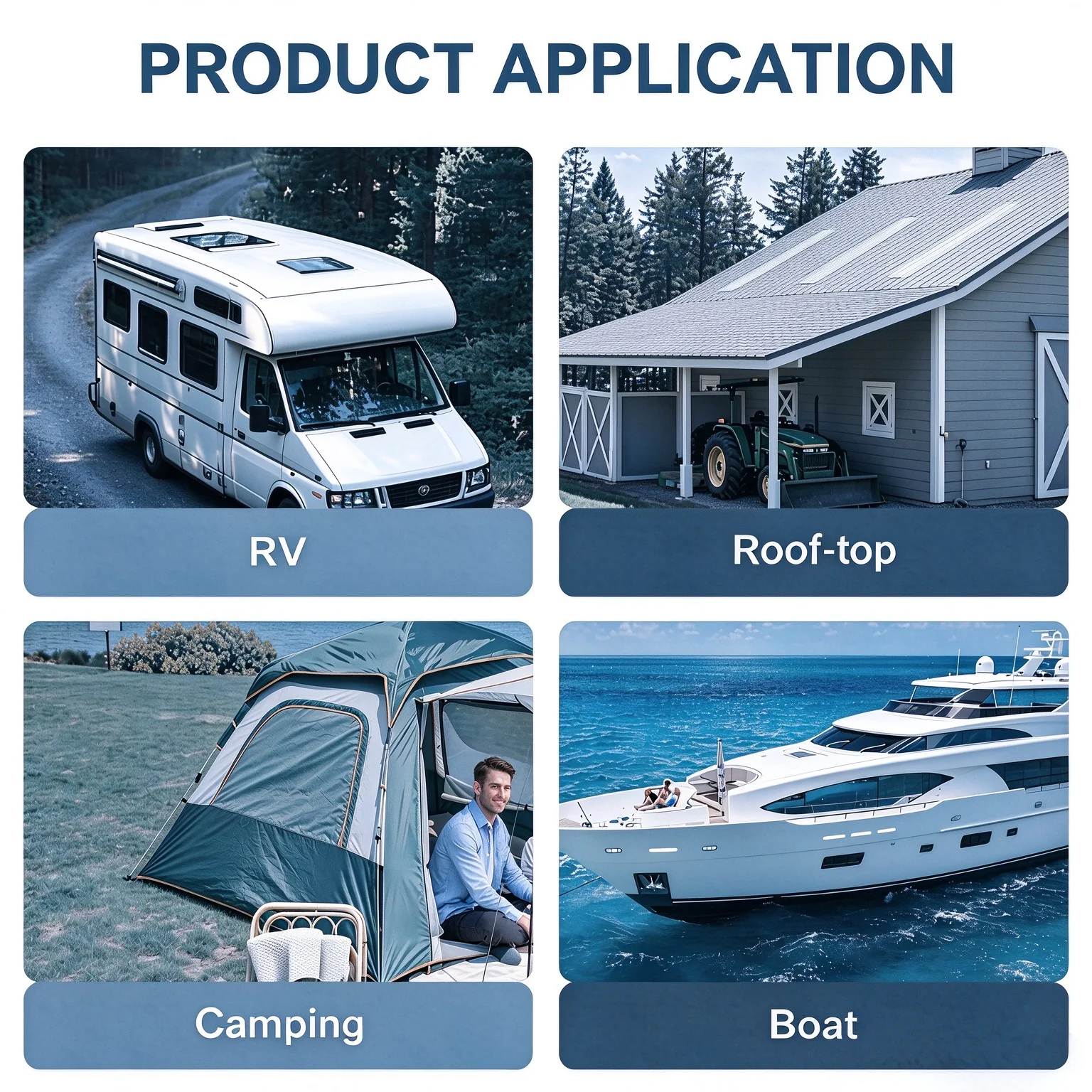 250W Ultra Thin Flexible Mono Solar Panel,(125W*2PCS), Bend Up to 15°, Monocrystalline Photovoltaic Panel for Boat RV Outdoor