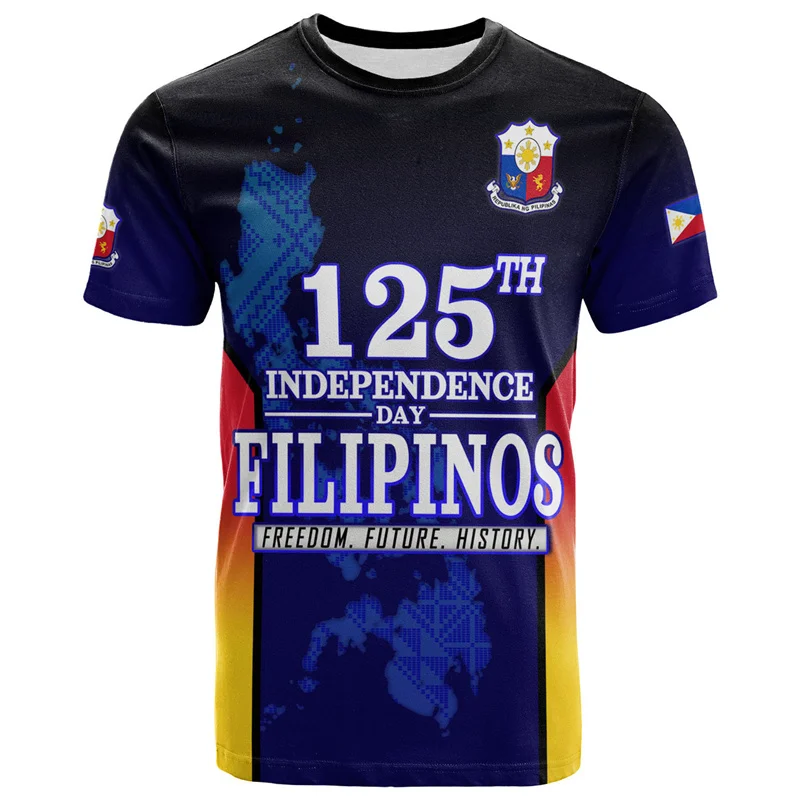 3D Philippines Filipinos Printing T Shirt Philippines IndependenceDay Graphic Tee Shirts Kid Fashion Vintage Short Sleeves Tees