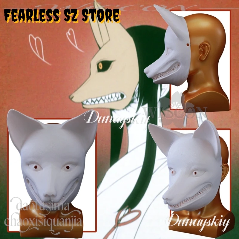 

[DUNAYSKIY] Horror F Косплей Kotoyuki Fox Family Японский WITCH Страшный сплит-рот Лиса 3D Полиластичная кислотная маска Реквизит Хэллоуин