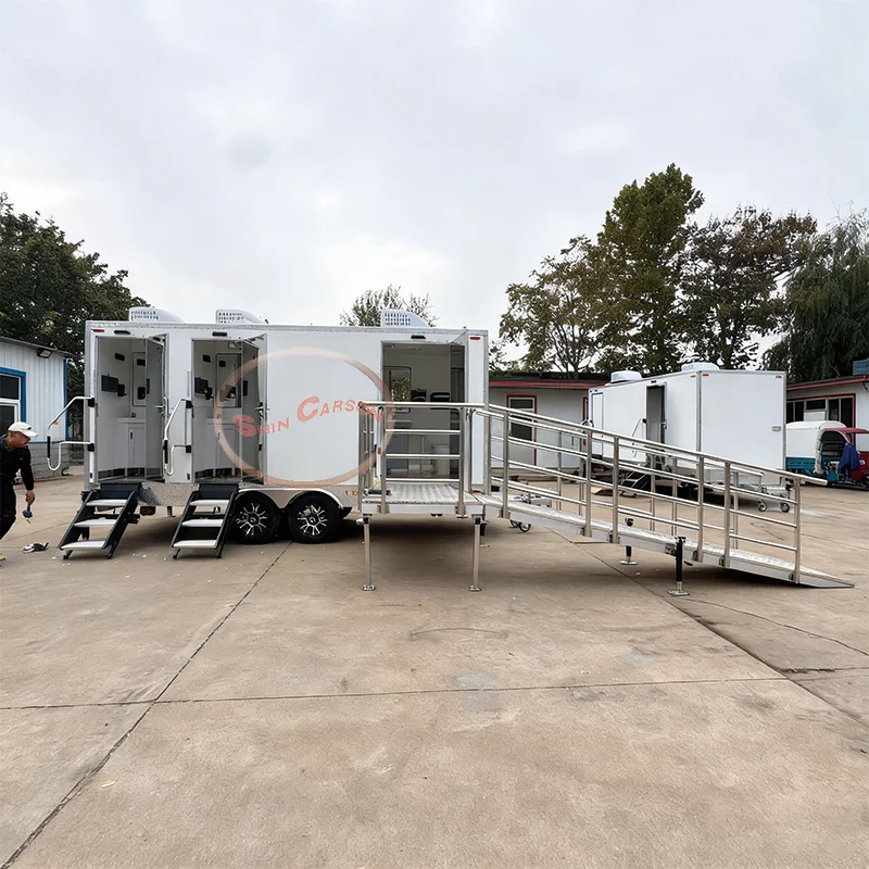 Scenic Area Towed Portable Toilet with Disabled Room, Accessible Design + Aesthetic Appearance