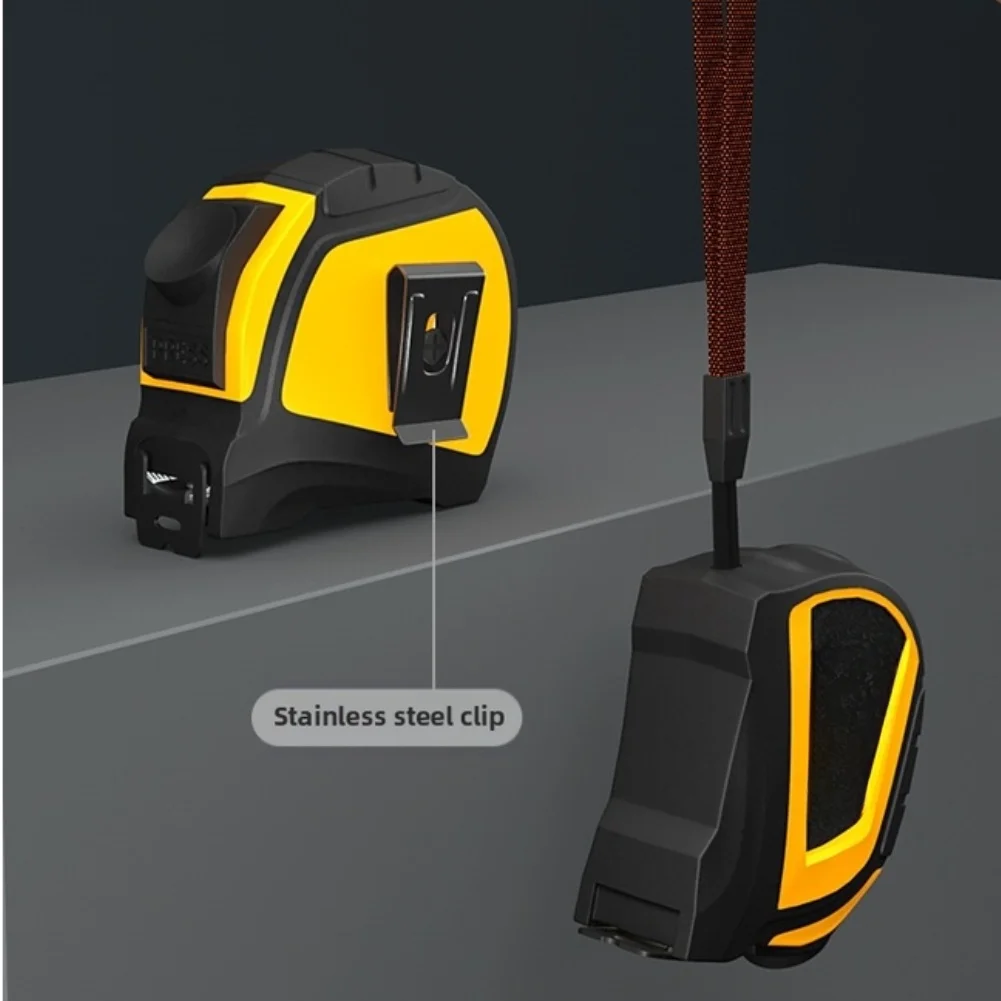 Self Locking Tape Measure 10m X 25mm Steel Ruler With Rubber Coating For Construction, For Home DIY, Measurement Tools