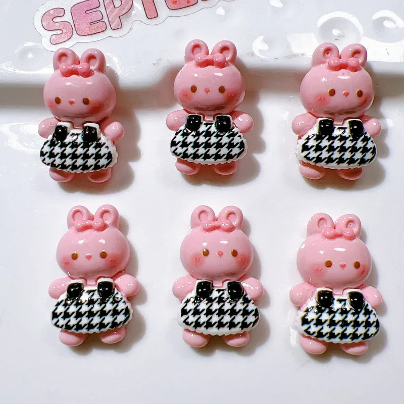 10/20Pcs Cute Rabbit Bear Girl Resin Patch DIY Handmade Material Jewelry Hair Clips Key Chain Cartoon Craft Supplies Accessories image 5