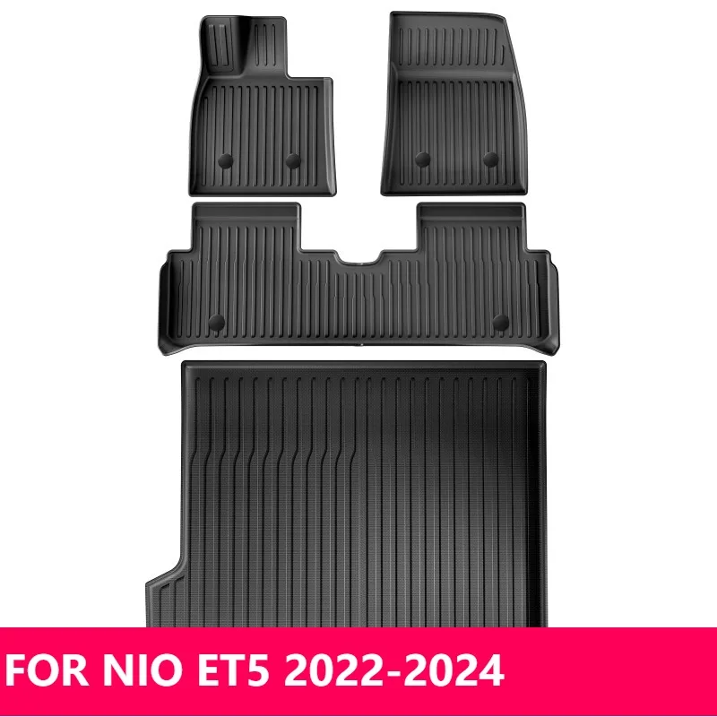 

For NIO ET5 2022-2024 TPE 3D Floor Mats & Trunk Liner, All-Weather Protection (Left Hand Drive)