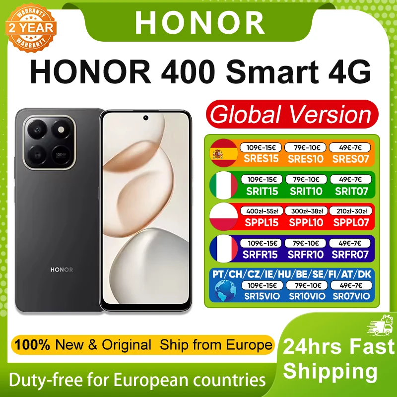 HONOR 400 Smart 6.77 Inch Display Snapdragon 685108MP Dual Rear Camera 6500mAh …