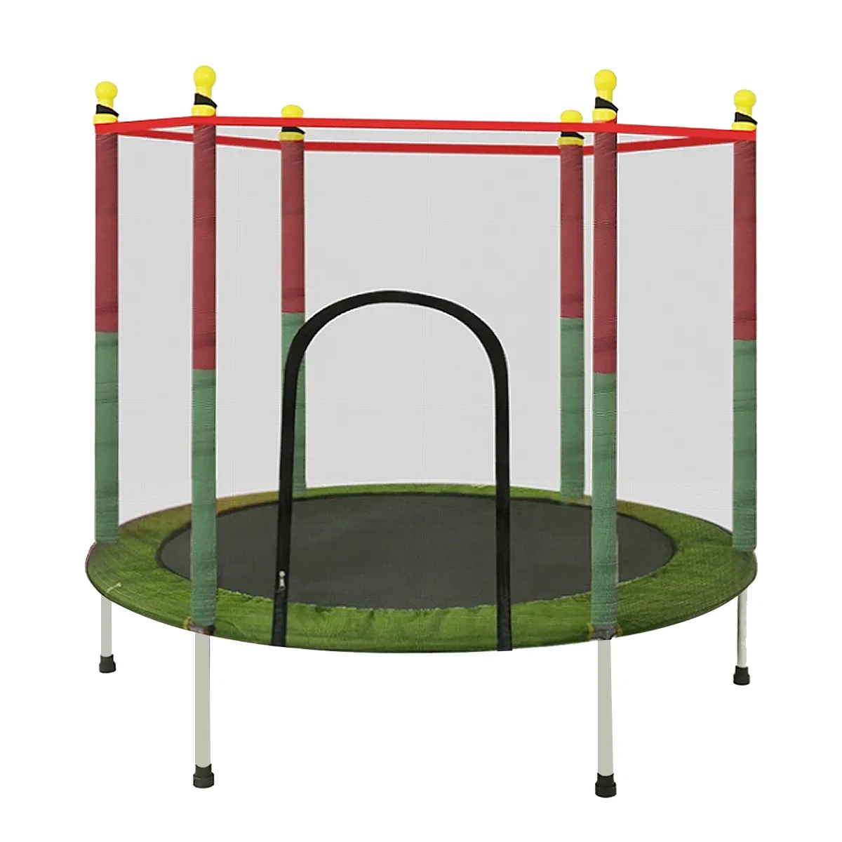 140cm Indoor Trampoline with Protection Net Adult Children Jumping Bed Outdoor Trampolines Exercise Bed Fitness Equipment