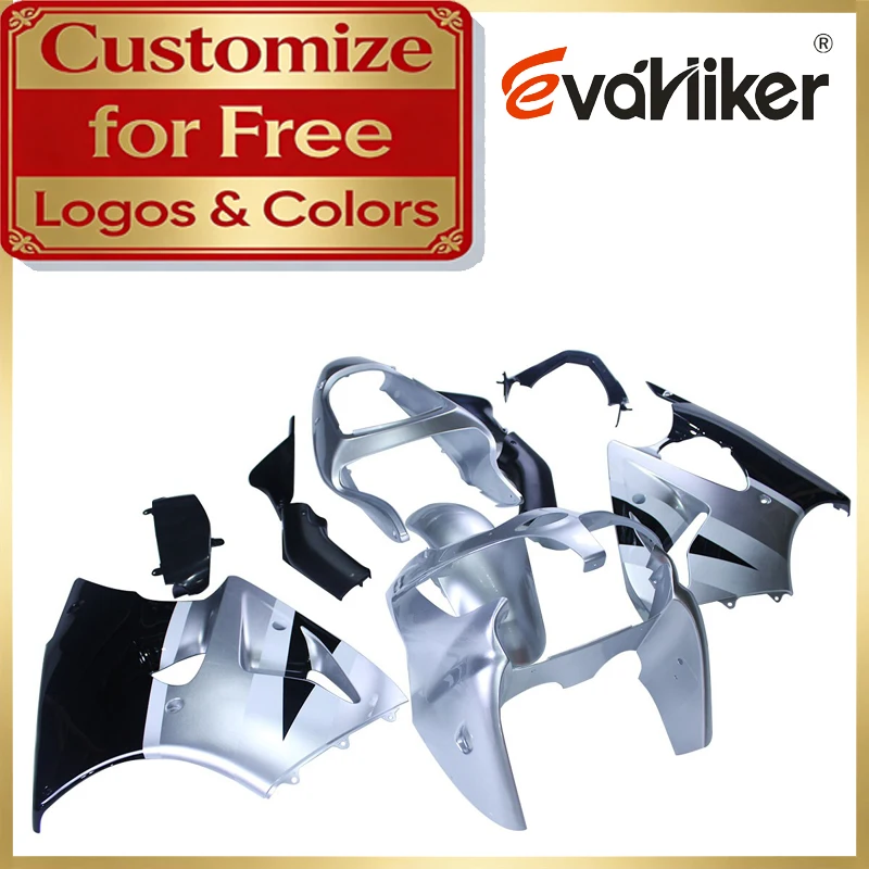 

ABS Fairing Kit For Kawasaki ZX6R 2000 2001 silver ZX636 00-01 Motorcycle Fairing Injection Mold Custom Color and Graphic