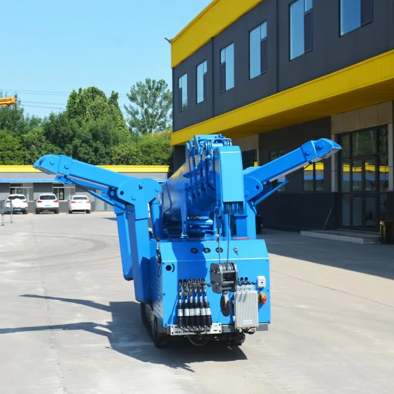 Urban Renovation Easy Maneuverability Plug In Electric Curtain Wall Installation Telescopic Crane Anti Slip Track Spider Crane