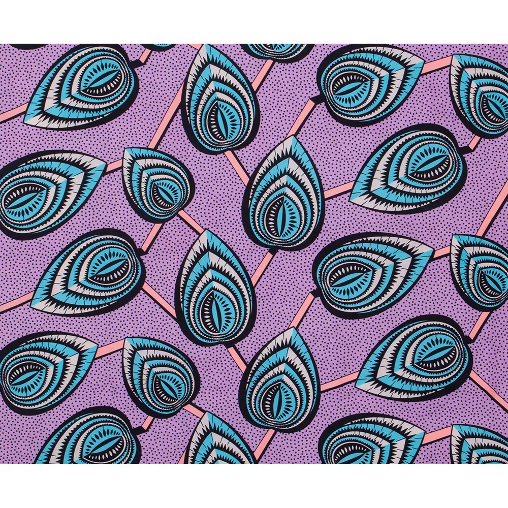 Ankara African Fabric Real Wax Fabric Nigeria Ghana Style Tissu Sewing Dress Craft African Ethnic Batik Purple Clothing Fabric