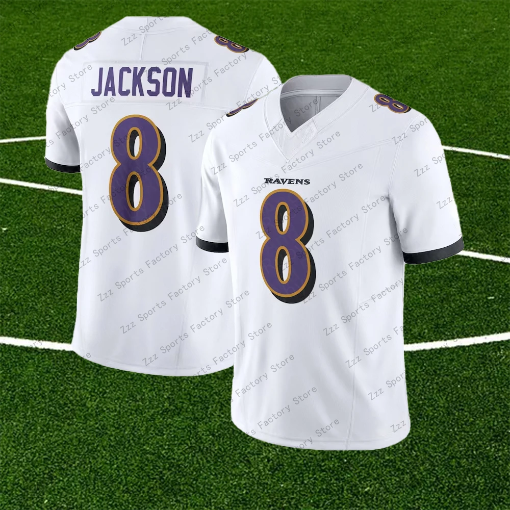 White Jersey No. 8/9/89 Classic Summer Short-Sleeved Outdoor Mark Andrews Justin Tucker Lamar Jackson Baltimore Ravens