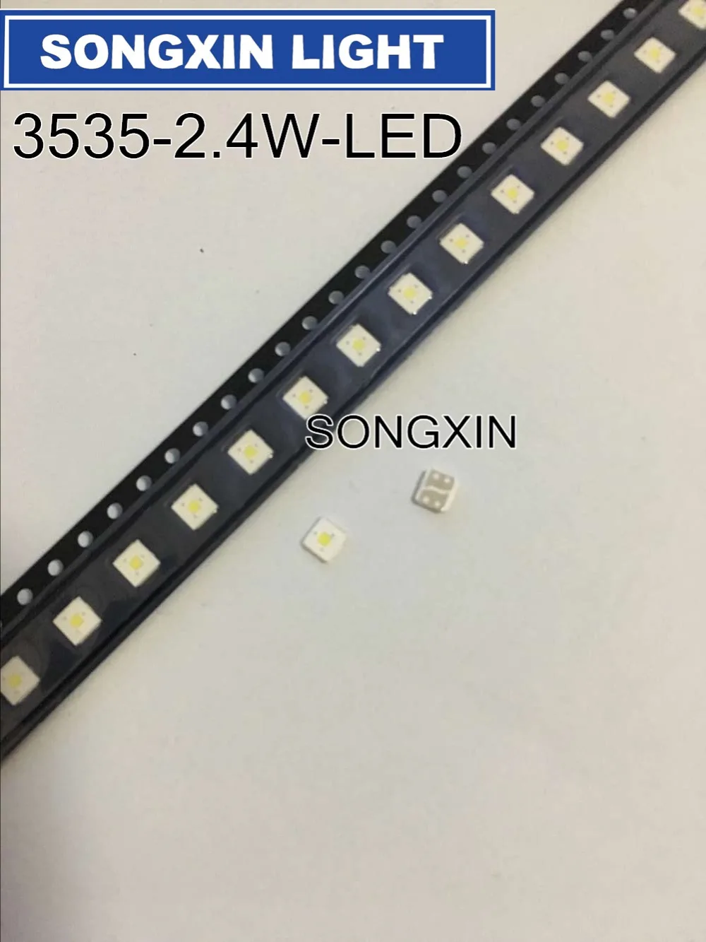 FOR 50PCS Original LUMENS LED 3535 Light Beads Cool white High Power 2.4W 3V For LED LCD TV Backlight Application