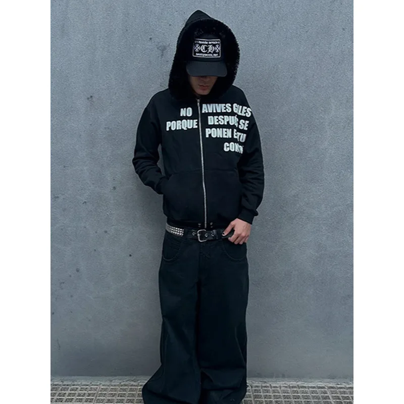 

Осенне-зимний женский свитшот в американском ретро-стиле хип-хоп с принтом и надписями, модный повседневный стиль