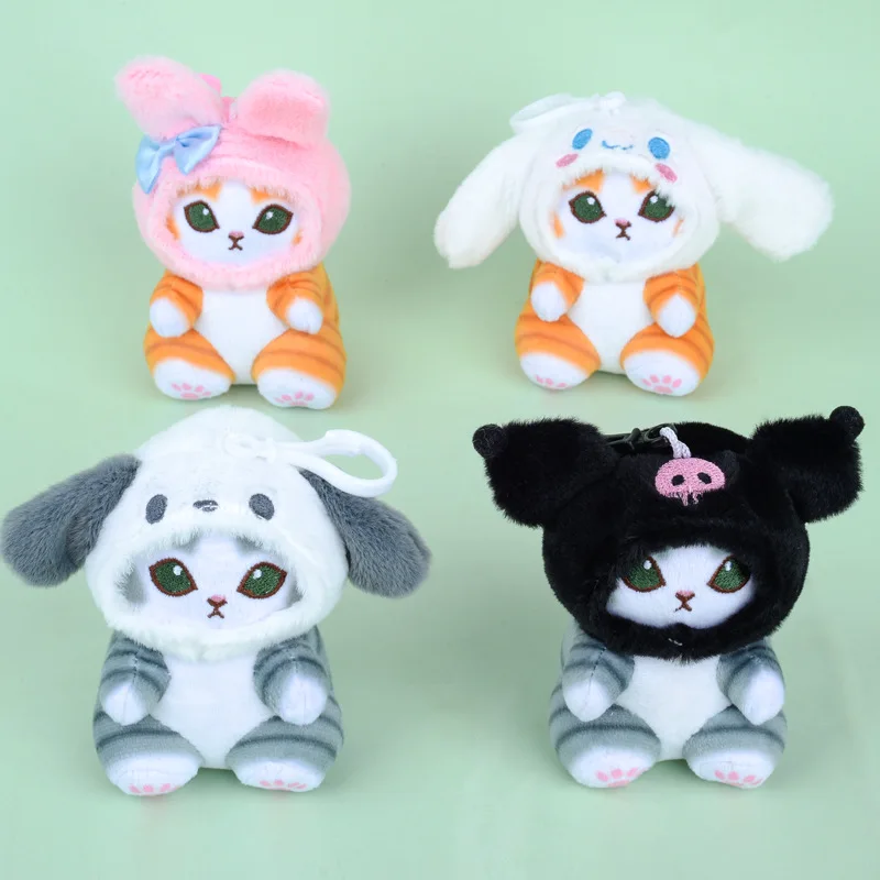 

Японский милый мультфильм Drag Sanrio с милой куклой кота, плюшевая игрушка, сумка, подвесное сердце для девочки, подарок