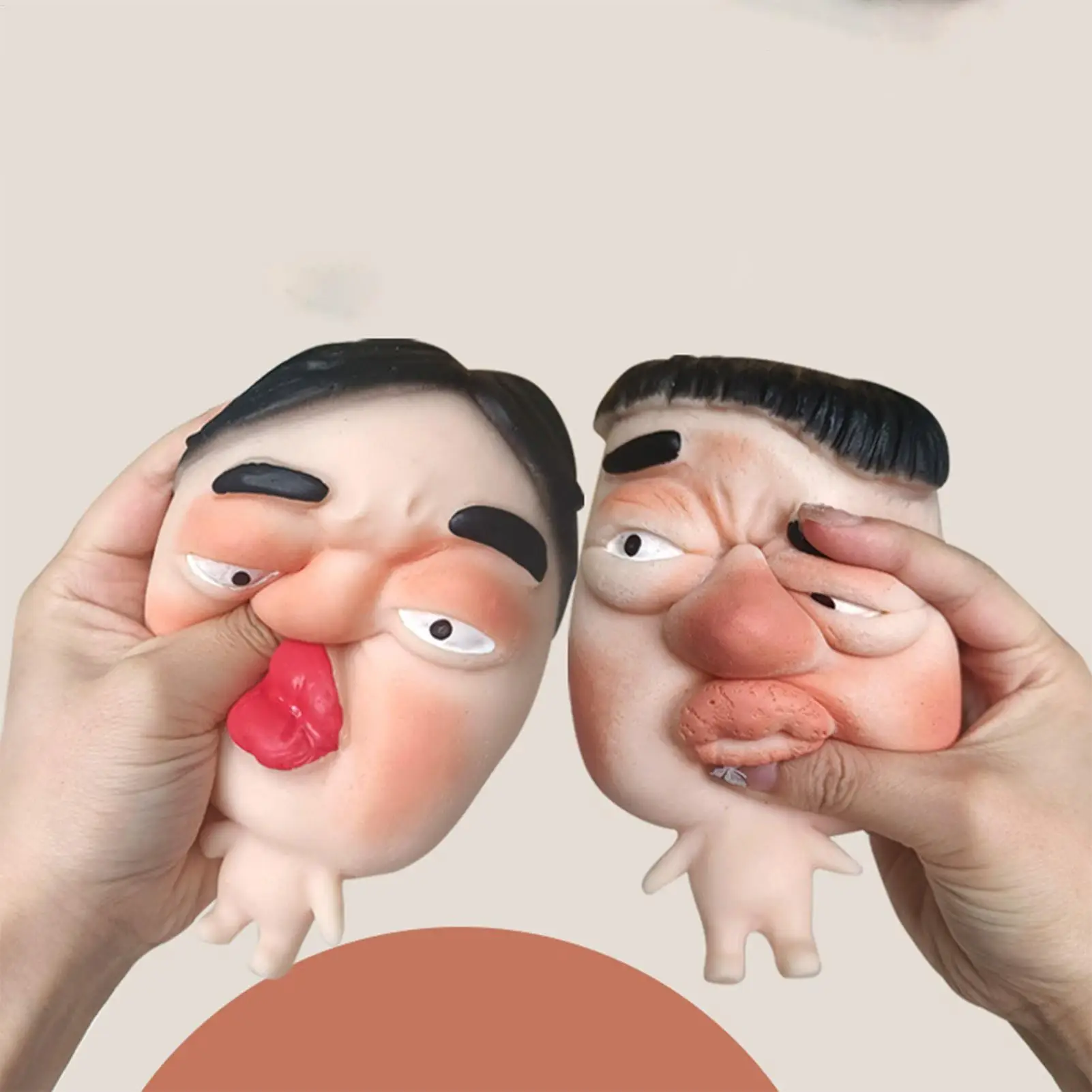 Dekompressionen Squishys Gadgets Ultra Soft zum Auspressen in großer Gesichtsform Stressabbau-Spielzeug Hand-Entspannungsspielzeug