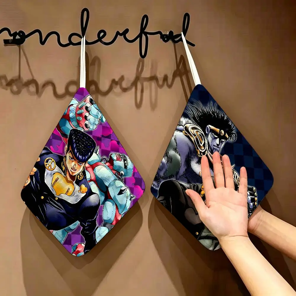 

Anime JoJo's Bizarre Adventure Hanging Polyester Cotton Towel, Reusable Hand Wiping Cloth, Wear Resistant for Home Kitchen Sink