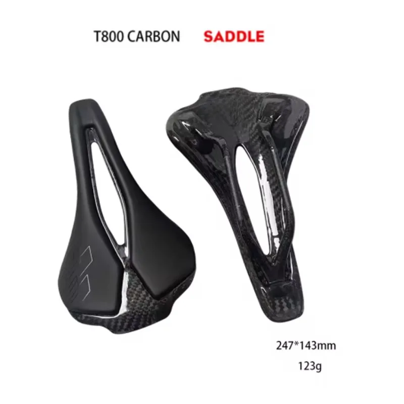 

Ultra light all carbon fiber large stone flat replacement seat cushion, highway racing grade bicycle seat cushion, hollow