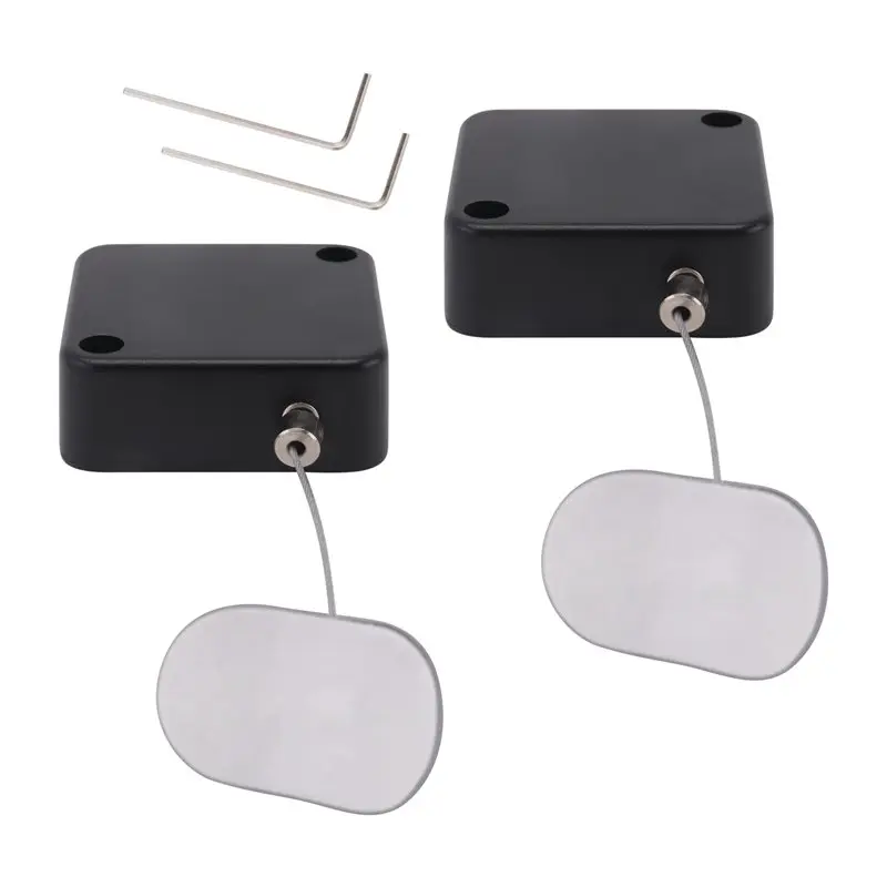 Y14A Retractable Remote Control Tethers, Remote Cable Lock , 6.6Ft /2M Remote Control Security Lock For TV And DVD 2 Pcs