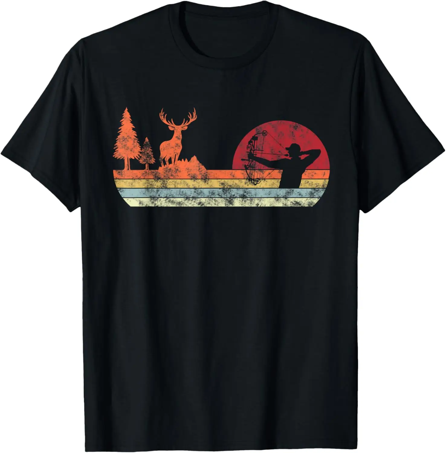 Bow Deer Hunting | Vintage Retro Archery T-Shirt