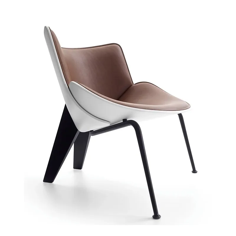 

FRP easy chair shell chair light luxury leisure sales office model room connected to high-end zongzi chair creativity