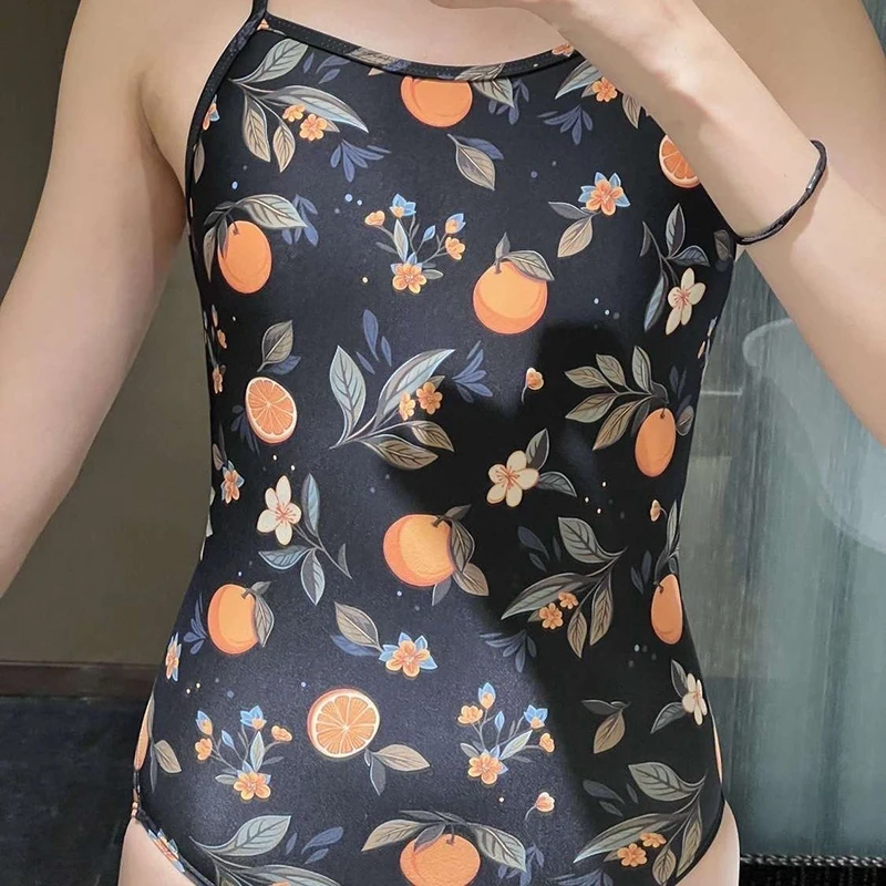Jumpsuit triangle racing swimsuit for women, professional sports plus size slimming with chest cushion swimsuit