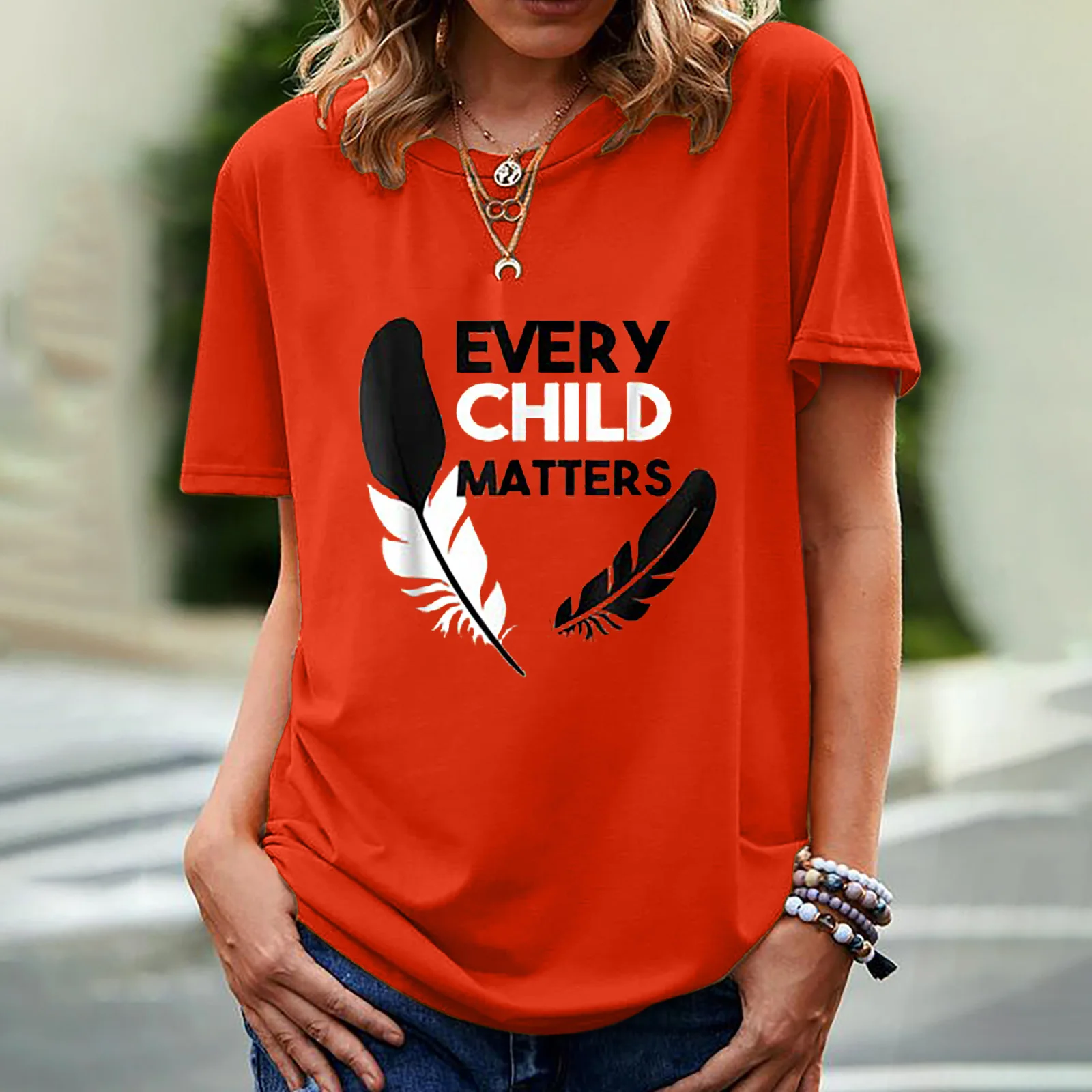 

Every Child Matters Print Women T Shirt Short Sleeve O Neck Loose Women Tshirt Ladies Tee Shirt Tops Clothes Camisetas Mujer