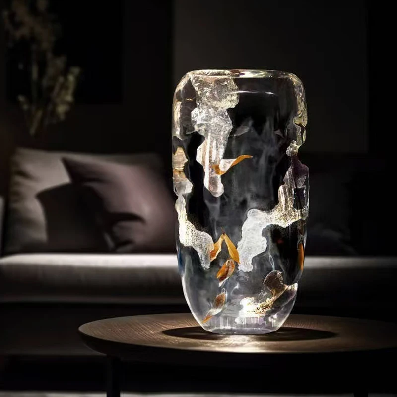 

Tall flower vase modern luxury, crystal floor acrylic vase home decoration